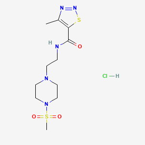 4-methyl-N-(2-(4-(methylsulfonyl)piperazin-1-yl)ethyl)-1,2,3-thiadiazole-5-carboxamide hydrochloride