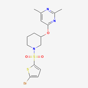 4-((1-((5-Bromothiophen-2-yl)sulfonyl)piperidin-3-yl)oxy)-2,6-dimethylpyrimidine