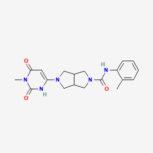 2-(3-Methyl-2,4-dioxo-1H-pyrimidin-6-yl)-N-(2-methylphenyl)-1,3,3a,4,6,6a-hexahydropyrrolo[3,4-c]pyrrole-5-carboxamide