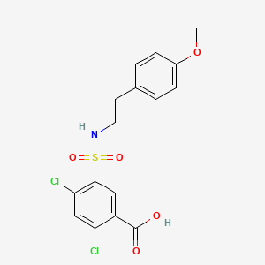2,4-Dichloro-5-{[2-(4-methoxyphenyl)ethyl]sulfamoyl}benzoic acid