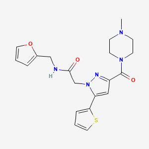 N-(furan-2-ylmethyl)-2-(3-(4-methylpiperazine-1-carbonyl)-5-(thiophen-2-yl)-1H-pyrazol-1-yl)acetamide
