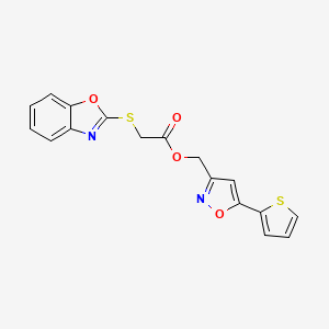 (5-(Thiophen-2-yl)isoxazol-3-yl)methyl 2-(benzo[d]oxazol-2-ylthio)acetate