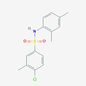 molecular formula C15H16ClNO2S B281651 4-chloro-N-(2,4-dimethylphenyl)-3-methylbenzenesulfonamide 