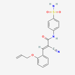(E)-2-cyano-3-(2-prop-2-enoxyphenyl)-N-(4-sulfamoylphenyl)prop-2-enamide