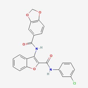 N-(2-((3-chlorophenyl)carbamoyl)benzofuran-3-yl)benzo[d][1,3]dioxole-5-carboxamide