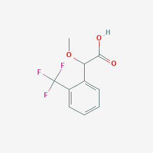 molecular formula C10H9F3O3 B2816517 2-Methoxy-2-(2-(trifluoromethyl)phenyl)acetic acid CAS No. 1172693-80-9; 1549527-56-1