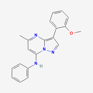 molecular formula C20H18N4O B2816518 3-(2-methoxyphenyl)-5-methyl-N-phenylpyrazolo[1,5-a]pyrimidin-7-amine CAS No. 890621-29-1