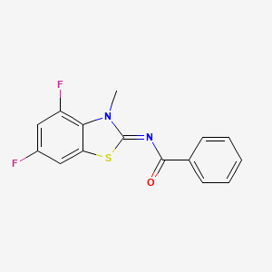 molecular formula C15H10F2N2OS B2816519 N-(4,6-二氟-3-甲基-1,3-苯并噻唑-2-基亚甲基)苯甲酰胺 CAS No. 868370-93-8