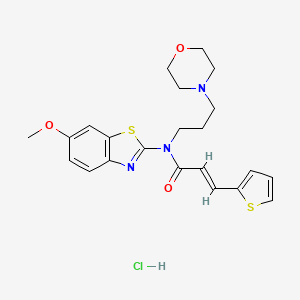 (E)-N-(6-methoxybenzo[d]thiazol-2-yl)-N-(3-morpholinopropyl)-3-(thiophen-2-yl)acrylamide hydrochloride
