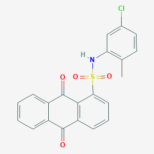 molecular formula C21H14ClNO4S B281653 N-(5-chloro-2-methylphenyl)-9,10-dioxo-9,10-dihydro-1-anthracenesulfonamide 