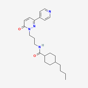 4-butyl-N-(3-(6-oxo-3-(pyridin-4-yl)pyridazin-1(6H)-yl)propyl)cyclohexanecarboxamide