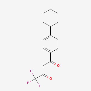 molecular formula C16H17F3O2 B2816539 1-(4-Cyclohexylphenyl)-4,4,4-trifluoro-1,3-butanedione CAS No. 866050-34-2