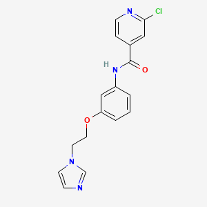 2-chloro-N-{3-[2-(1H-imidazol-1-yl)ethoxy]phenyl}pyridine-4-carboxamide
