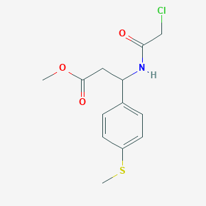 molecular formula C13H16ClNO3S B2816541 Methyl 3-[(2-chloroacetyl)amino]-3-(4-methylsulfanylphenyl)propanoate CAS No. 2224256-93-1