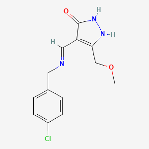 4-{[(4-chlorobenzyl)amino]methylene}-5-(methoxymethyl)-2,4-dihydro-3H-pyrazol-3-one