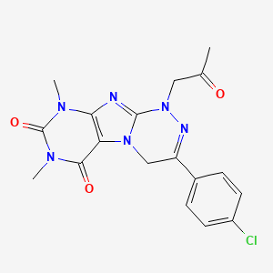 3-(4-chlorophenyl)-7,9-dimethyl-1-(2-oxopropyl)-7,9-dihydro-[1,2,4]triazino[3,4-f]purine-6,8(1H,4H)-dione