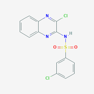 3-chloro-N-(3-chloroquinoxalin-2-yl)benzenesulfonamide