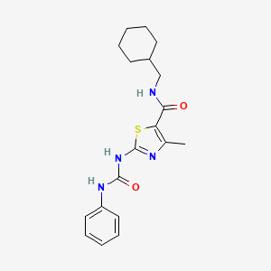 N-(cyclohexylmethyl)-4-methyl-2-(3-phenylureido)thiazole-5-carboxamide