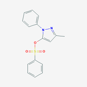 molecular formula C16H14N2O3S B281656 3-methyl-1-phenyl-1H-pyrazol-5-yl benzenesulfonate 
