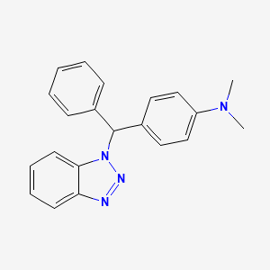 molecular formula C21H20N4 B2816563 4-[1H-1,2,3-Benzotriazol-1-yl(phenyl)methyl]-N,N-dimethylaniline CAS No. 182057-40-5