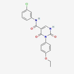 molecular formula C19H16ClN3O4 B2816575 N-(3-chlorophenyl)-3-(4-ethoxyphenyl)-2,4-dioxo-1,2,3,4-tetrahydropyrimidine-5-carboxamide CAS No. 863611-99-8