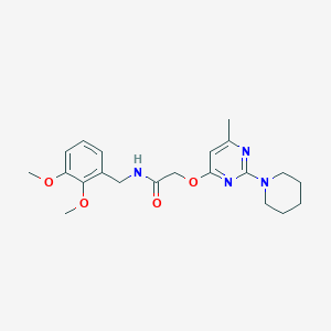 molecular formula C21H28N4O4 B2816578 N-(2,3-dimethoxybenzyl)-2-((6-methyl-2-(piperidin-1-yl)pyrimidin-4-yl)oxy)acetamide CAS No. 1030096-85-5