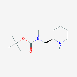 molecular formula C12H24N2O2 B2816581 tert-butyl N-methyl-N-{[(2R)-piperidin-2-yl]methyl}carbamate CAS No. 1476763-45-7