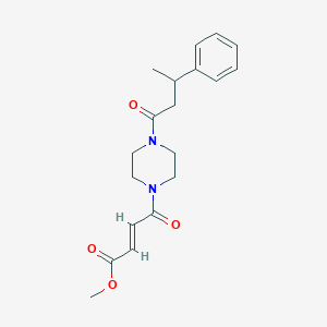 Methyl (E)-4-oxo-4-[4-(3-phenylbutanoyl)piperazin-1-yl]but-2-enoate