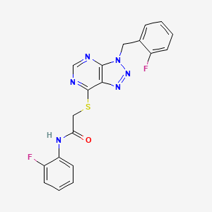 N-(2-fluorophenyl)-2-[3-[(2-fluorophenyl)methyl]triazolo[4,5-d]pyrimidin-7-yl]sulfanylacetamide