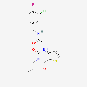 2-{3-butyl-2,4-dioxo-1H,2H,3H,4H-thieno[3,2-d]pyrimidin-1-yl}-N-[(3-chloro-4-fluorophenyl)methyl]acetamide