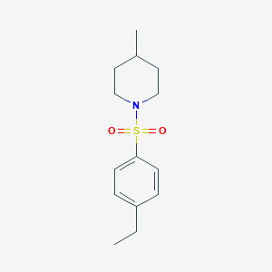 molecular formula C14H21NO2S B281661 1-[(4-Ethylphenyl)sulfonyl]-4-methylpiperidine 