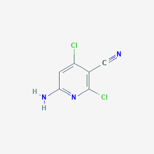 molecular formula C6H3Cl2N3 B2816616 6-Amino-2,4-dichloronicotinonitrile CAS No. 1589541-56-9