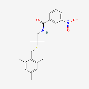 N-{2-[(mesitylmethyl)sulfanyl]-2-methylpropyl}-3-nitrobenzenecarboxamide