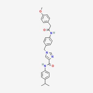 N-(4-isopropylphenyl)-1-(4-(2-(4-methoxyphenyl)acetamido)benzyl)-1H-imidazole-4-carboxamide