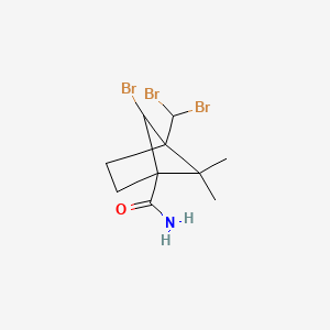 6-Bromo-4-(dibromomethyl)-5,5-dimethylbicyclo[2.1.1]hexane-1-carboxamide