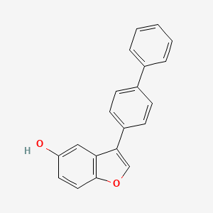 molecular formula C20H14O2 B2816624 3-(Biphenyl-4-yl)-1-benzofuran-5-ol CAS No. 1573547-57-5