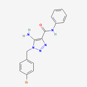 5-amino-1-(4-bromobenzyl)-N-phenyl-1H-1,2,3-triazole-4-carboxamide