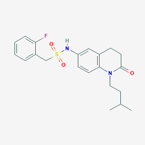1-(2-fluorophenyl)-N-(1-isopentyl-2-oxo-1,2,3,4-tetrahydroquinolin-6-yl)methanesulfonamide