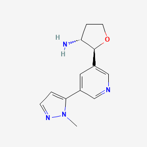 (2S,3R)-2-[5-(2-Methylpyrazol-3-yl)pyridin-3-yl]oxolan-3-amine
