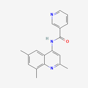 N-(2,6,8-trimethylquinolin-4-yl)nicotinamide