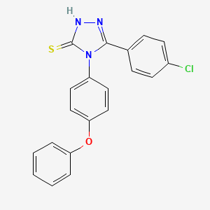 molecular formula C20H14ClN3OS B2816638 5-(4-氯苯基)-4-(4-苯氧基苯基)-4H-1,2,4-三唑-3-硫醇 CAS No. 380346-18-9