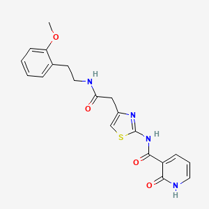 molecular formula C20H20N4O4S B2816653 N-(4-(2-((2-methoxyphenethyl)amino)-2-oxoethyl)thiazol-2-yl)-2-oxo-1,2-dihydropyridine-3-carboxamide CAS No. 946207-34-7