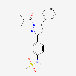 N-(4-(1-isobutyryl-5-phenyl-4,5-dihydro-1H-pyrazol-3-yl)phenyl)methanesulfonamide