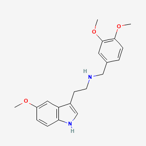molecular formula C20H24N2O3 B2816664 1H-Indole-3-ethanamine, N-[(3,4-dimethoxyphenyl)methyl]-5-methoxy- CAS No. 289476-17-1