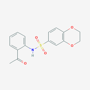 N-(2-acetylphenyl)-2,3-dihydro-1,4-benzodioxine-6-sulfonamide