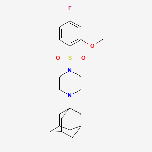 molecular formula C21H29FN2O3S B2816668 1-(1-金刚烷基)-4-(4-氟-2-甲氧基苯基)磺酰基哌嗪 CAS No. 700859-64-9