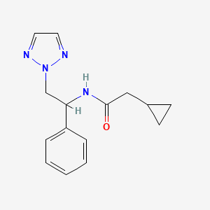 2-cyclopropyl-N-(1-phenyl-2-(2H-1,2,3-triazol-2-yl)ethyl)acetamide
