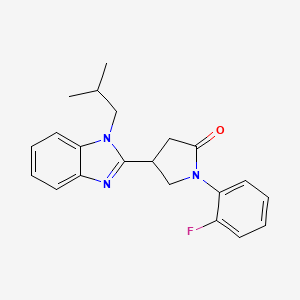 1-(2-Fluorophenyl)-4-[1-(2-methylpropyl)benzimidazol-2-yl]pyrrolidin-2-one