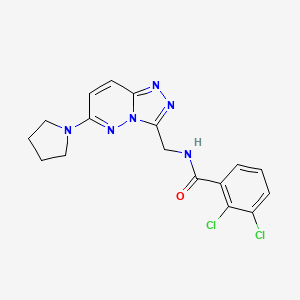 molecular formula C17H16Cl2N6O B2816682 2,3-二氯-N-((6-(吡咯烷-1-基)-[1,2,4]三唑并[4,3-b]吡啶-3-基)甲基)苯甲酰胺 CAS No. 2034600-78-5