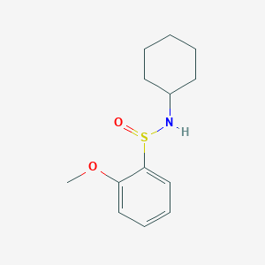 molecular formula C13H19NO2S B2816684 N-cyclohexyl-2-methoxybenzenesulfinamide CAS No. 300397-78-8